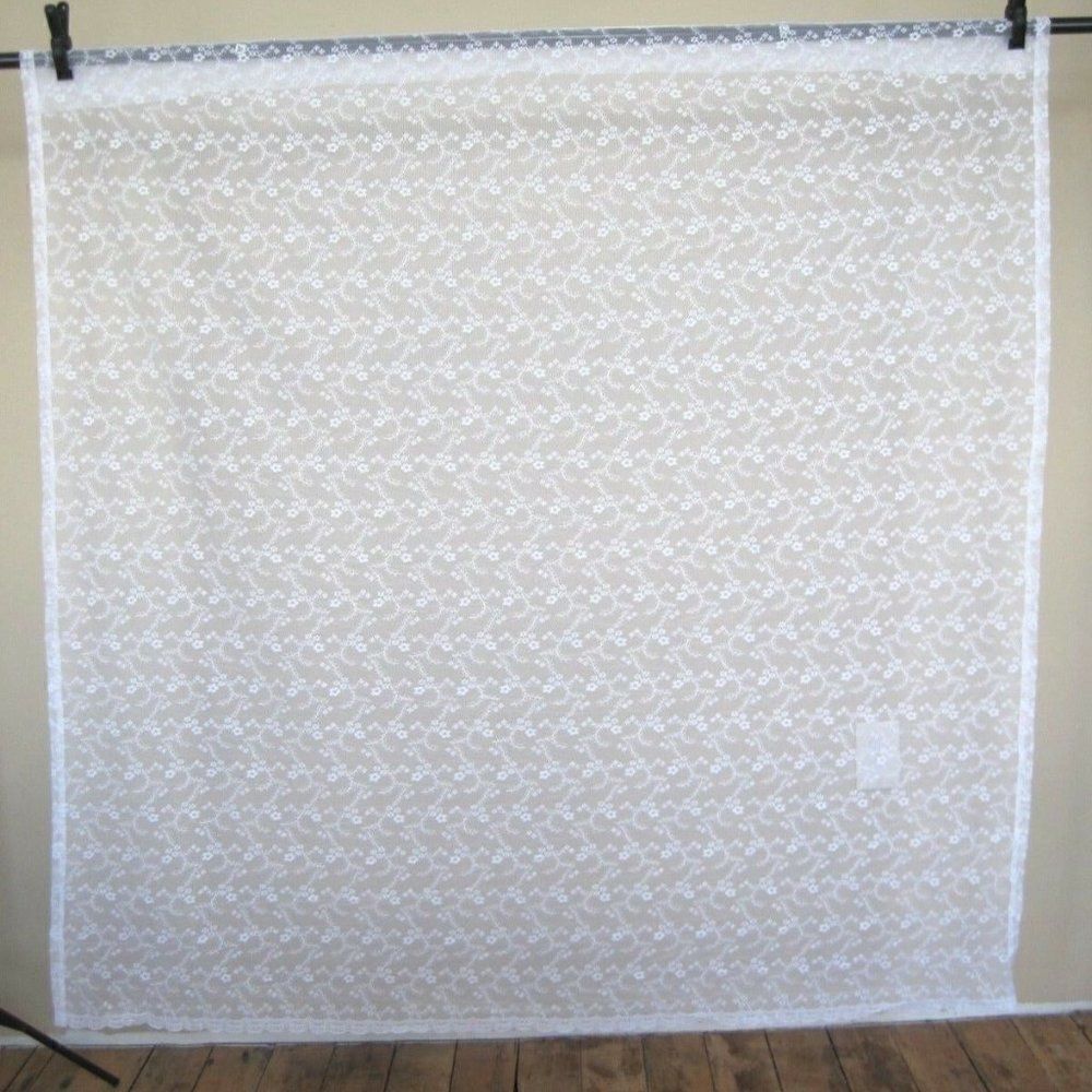 Curtain Lace Panel Little Flowers 62x70" Off-White